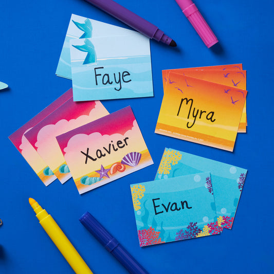 Seas The Day Name Tags