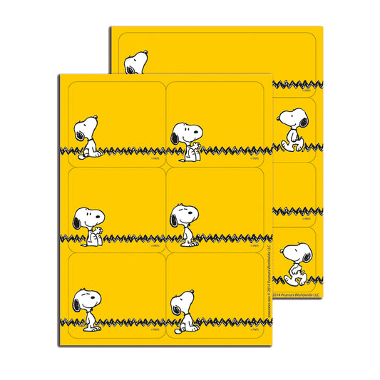 Peanuts Yellow Label Stickers