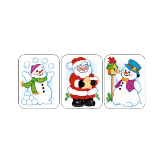 Christmas Snowman and Santa Stickers