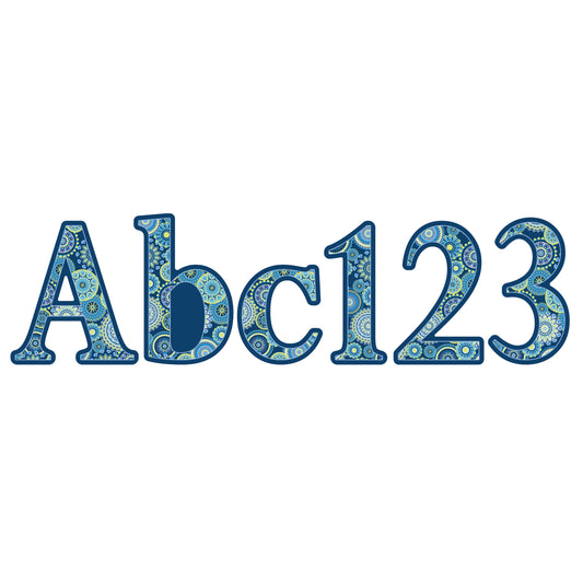 Blue Harmony Circle Deco Letters