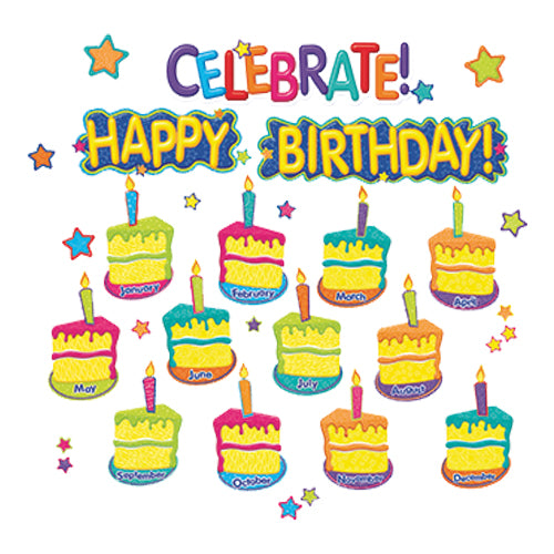 Color My World Birthday Mini Bulletin Board Set