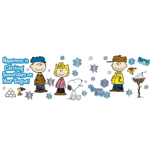 Peanuts Happiness and Snowflakes Bulletin Board Set