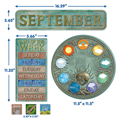 Curiosity Garden Calendar Bulletin Board Set