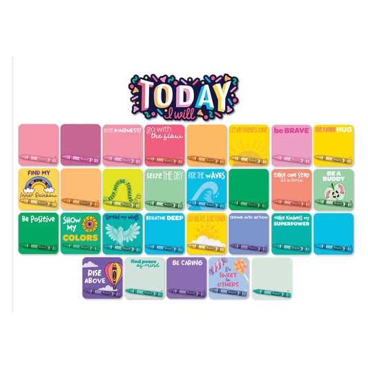Crayola Colors Affirmations Mini Bulletin Board Set