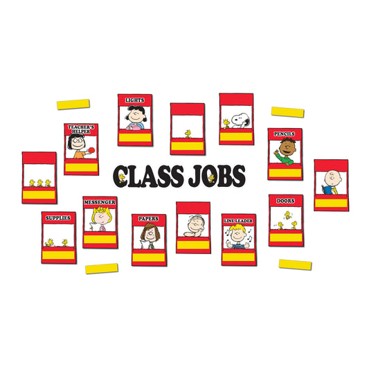 Peanuts Class Jobs Mini Bulletin Board Set