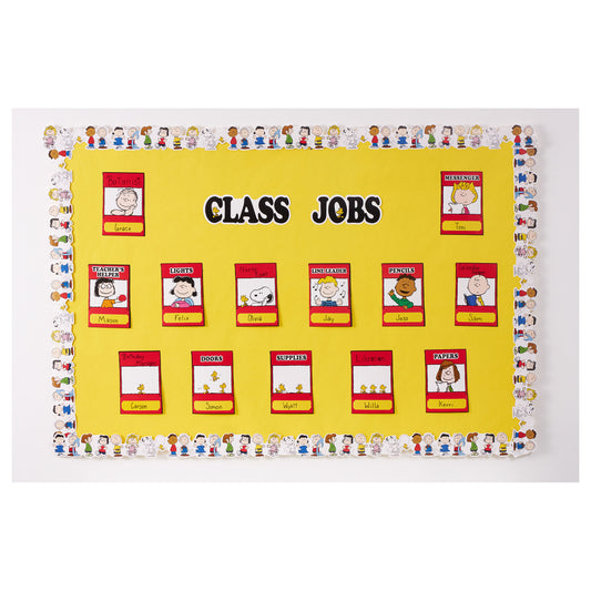 Peanuts Class Jobs Mini Bulletin Board Set