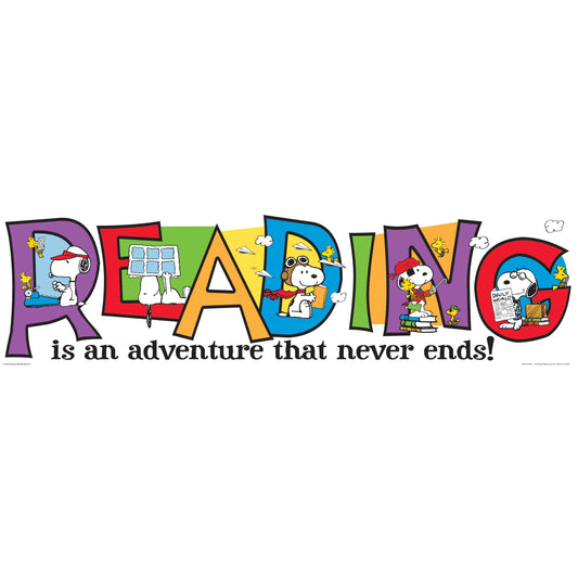 Peanuts Snoopy Reading Banner